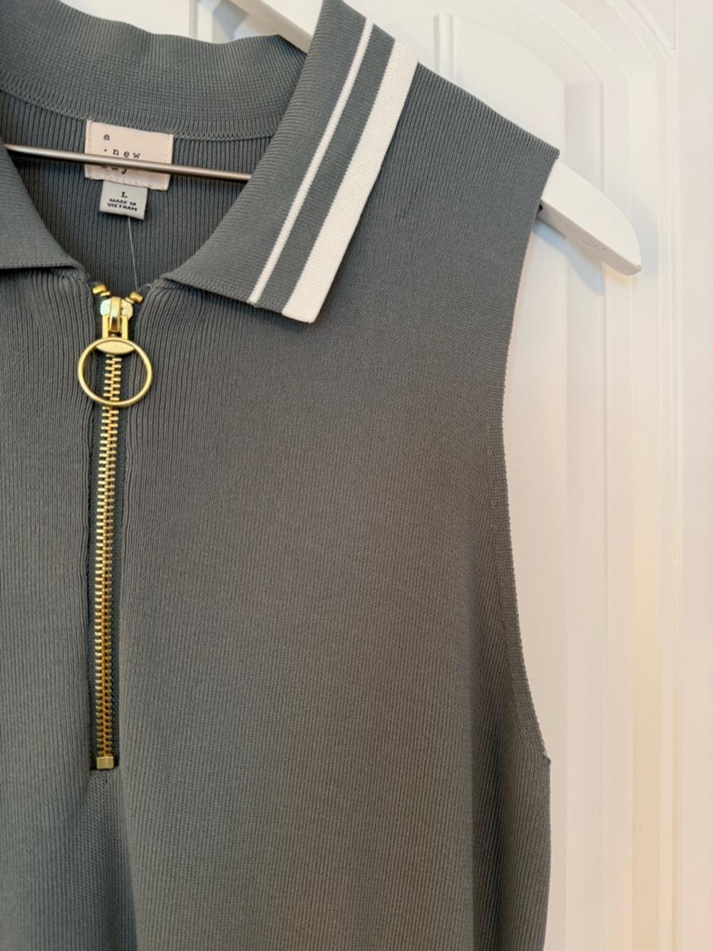 NEW WITH TAGS A New Day Sleeveless Pleated Polo Dress Size Large - Picture 4 of 8
